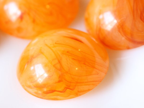 画像4: ドイツヴィンテージ・ルーサイトのカボション【ハニー】2個 23mm (4)