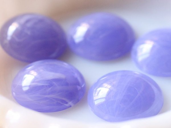 画像4: ドイツヴィンテージ・ルーサイトのカボション【ライラック23mm】2個 (4)