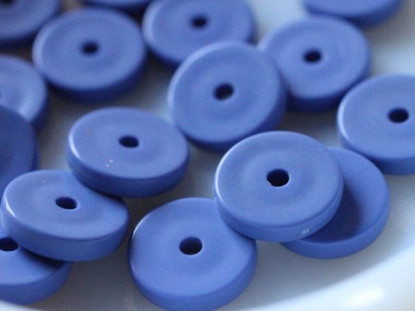 画像4: ドイツヴィンテージ　ルーサイト系ビーズ【ディスク・ライラック】　4個 (4)