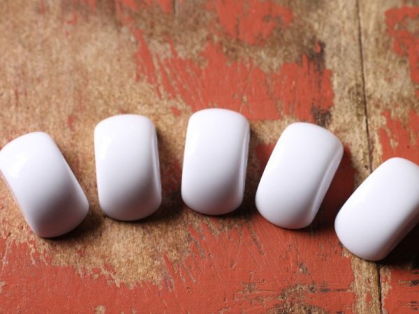 画像6: ドイツヴィンテージのルーサイトビーズ【スペーサービーズ3穴ホワイト】 (6)