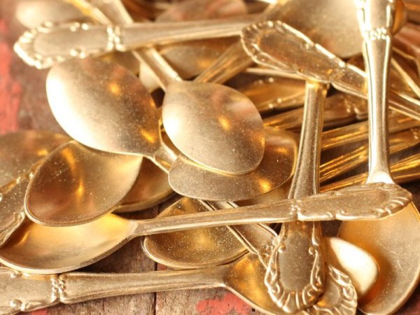 画像4: USA真鍮製スタンピング　スプーン大　1個 (4)