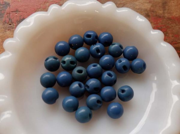 画像2: USAヴィンテージ　ベークライトのビーズ　【ブルー系】10個 (2)