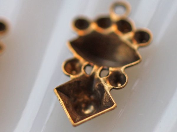 画像2: マルチラインストーンセッティング【MST-07】　デコチャーム　2個 (2)