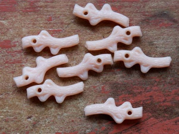 画像4: ヴィンテージ・ルーサイトのコーラル【ピンク】　約20ミリ　8個　 (4)