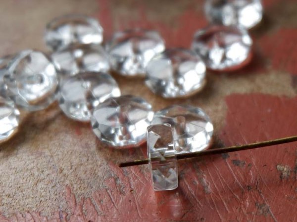 画像2: ドイツヴィンテージ　ルーサイト系ビーズ【クリアー10ミリ】　10個 (2)