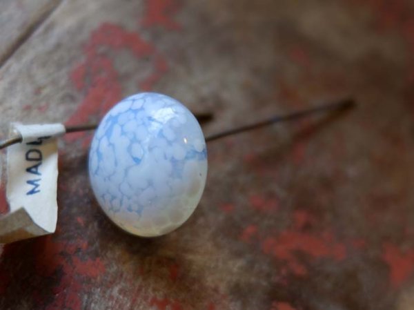 画像5: ジャパンヴィンテージ・ヘッドピン　ミリアムハスケル　【スプラッター・ホワイト】 (5)