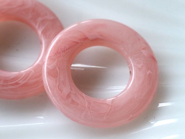 画像5: ドイツヴィンテージ　ルーサイトリング【ピンク・30ミリ】2個 (5)