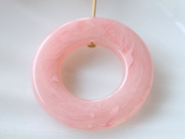画像3: ドイツヴィンテージ　ルーサイトリング【ピンク・30ミリ】2個 (3)