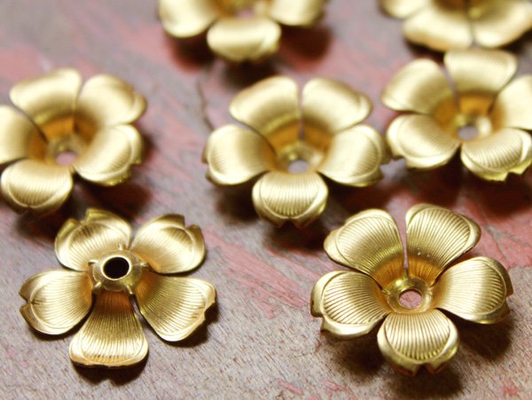 画像4: 真鍮製スタッカブル・フラワーパーツ【中-L】　2個 (4)
