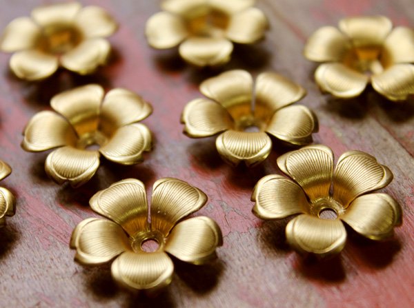 画像5: 真鍮製スタッカブル・フラワーパーツ【中-L】　2個 (5)