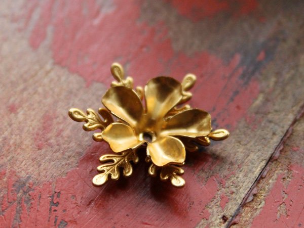 画像5: アメリカ製 真鍮(ブラス)パーツ・スノーフレーク　特大　2個入 (5)