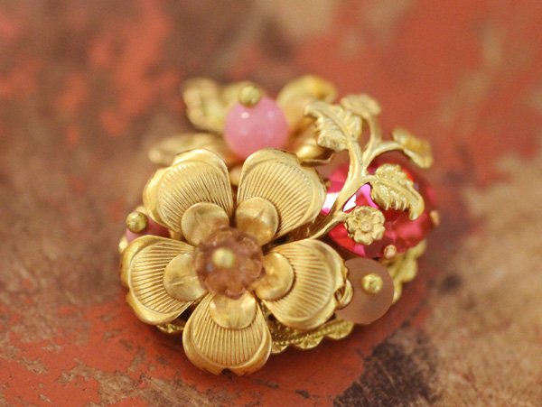 画像5: USA真鍮製　オーバル・フィリグリー【小・少しドーム】30×23.5ミリ　2個　 (5)