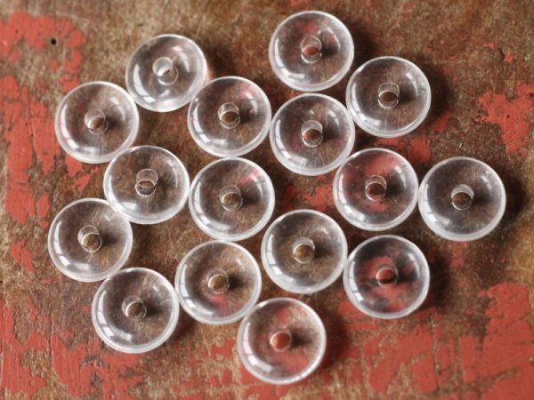 画像3: ジャパンヴィンテージ　スペーサービーズ【ソーサー・クリアー】15個　8mm (3)