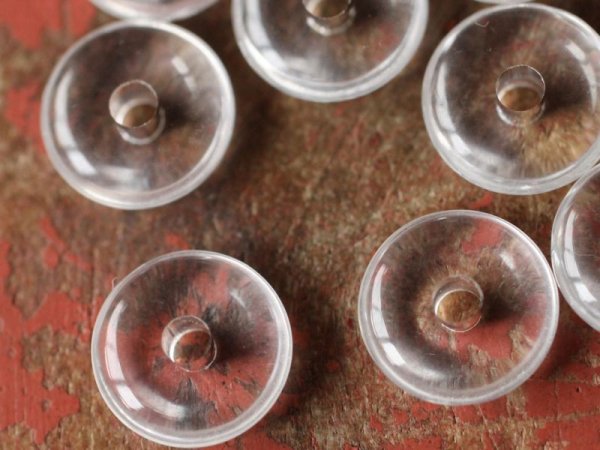 画像4: ジャパンヴィンテージ　スペーサービーズ【ソーサー・クリアー】15個　8mm (4)
