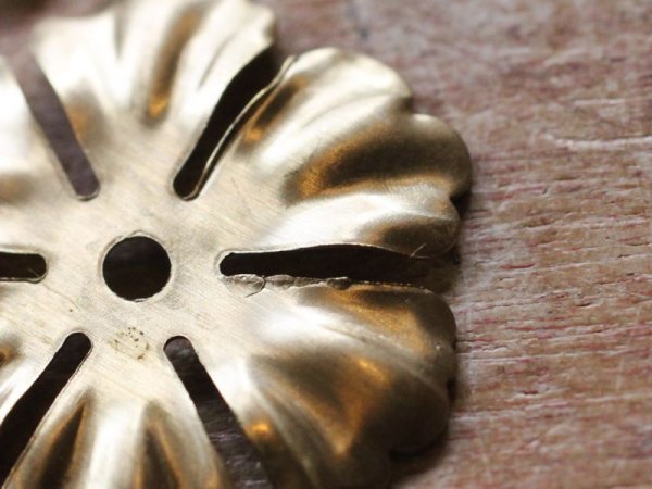 画像6: USA真鍮製スタッカブル・フラワーパーツ【小-A大】　2個 (6)