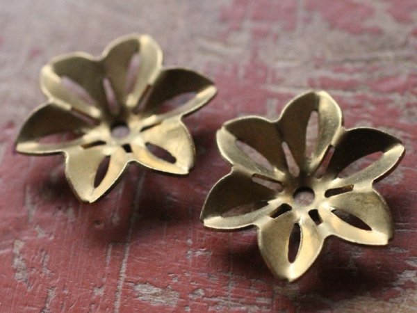画像3: 真鍮製スタッカブル・フラワーパーツ【小-C】　2個 (3)