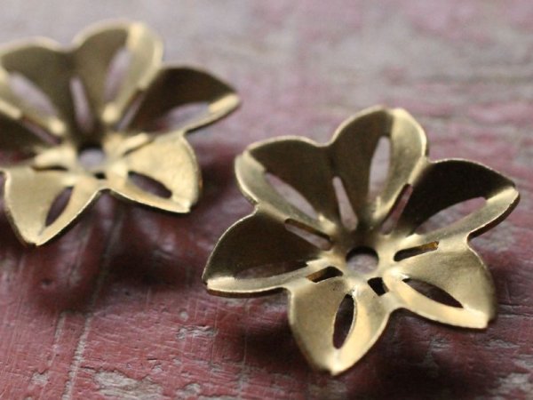 画像4: 真鍮製スタッカブル・フラワーパーツ【小-C】　2個 (4)