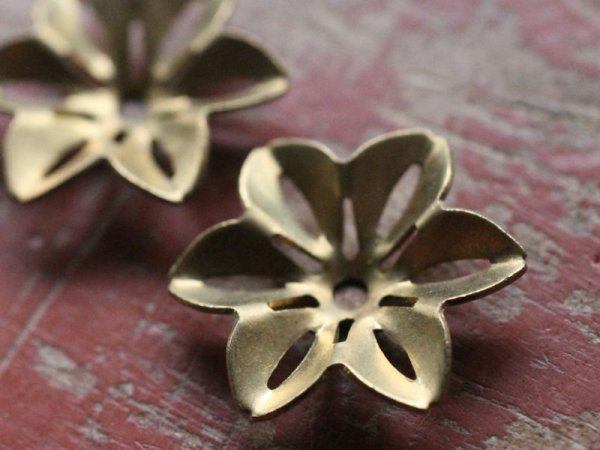 画像5: 真鍮製スタッカブル・フラワーパーツ【小-C】　2個 (5)
