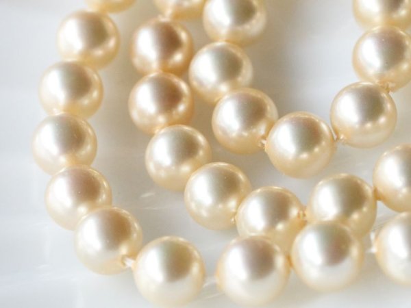 画像2: ジャパンヴィンテージ・ガラスパール【8ミリ・ラウンド・100粒前後】キスカ色 (2)