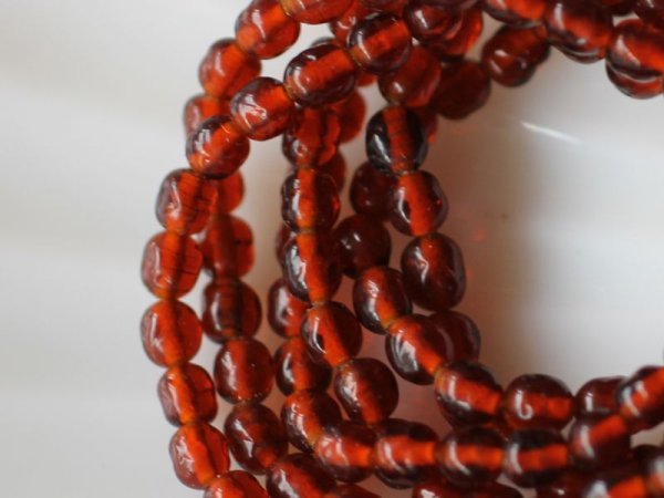 画像5: ジャパンヴィンテージ・ガラスビーズ【ブラウン・バロック】4-5ミリ前後　約150粒 (5)