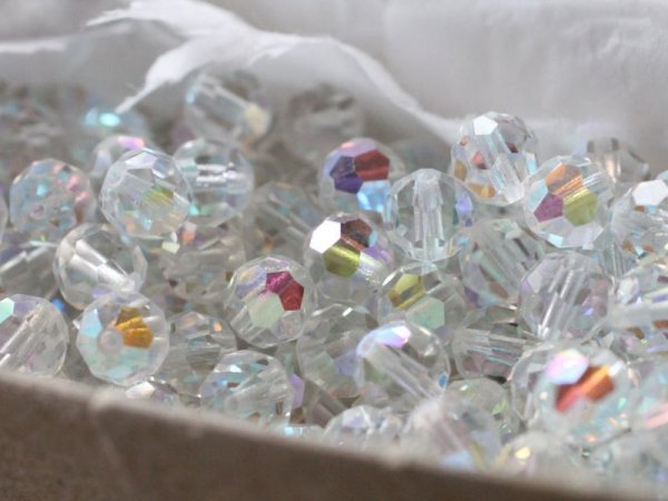 画像8: ジャパンヴィンテージ・クリスタルガラス【クリアーAB 8mm】100粒 (8)