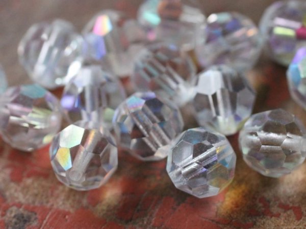 画像5: ジャパンヴィンテージ・クリスタルガラス【クリアーAB 8mm】100粒 (5)