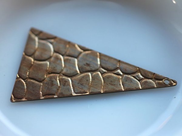 画像4: USA真鍮製 ヴィンテージ　三角ジラフパターン　52ミリ　2個 (4)