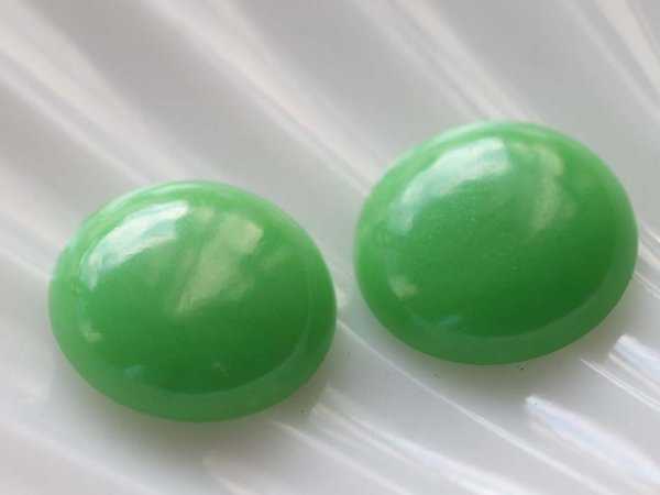 画像5: ジャパンヴィンテージのカボション　【きみどり　19ミリ】2個 (5)