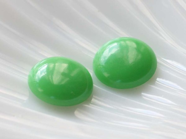 画像4: ジャパンヴィンテージのカボション　【きみどり　19ミリ】2個 (4)