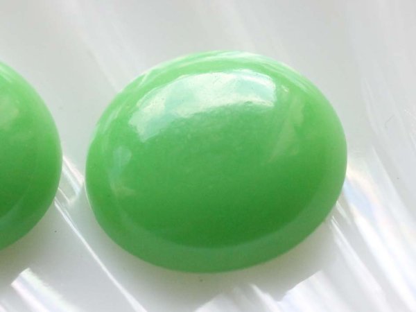 画像2: ジャパンヴィンテージのカボション　【きみどり　19ミリ】2個 (2)