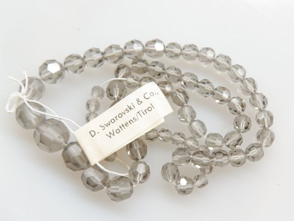 画像2: ヴィンテージスワロフスキー  art199 クリスタルガラスビーズ【ブラックダイヤモンド】グラデーション・ストランド (2)
