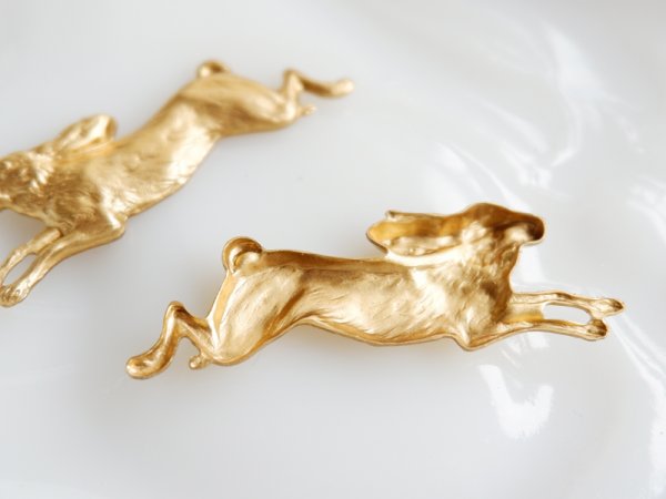 画像3: アメリカ製 真鍮(ブラス)パーツ　ラビット　うさぎ　1個 (3)