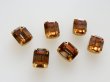 画像1: ヴィンテージスワロフスキー【スモークトパーズ・オクタゴン・10×8ミリ縫い付け用台座】2個 (1)