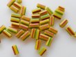 画像1: アフリカントレードビーズ　イエロー×レッド×グリーン　10個 (1)