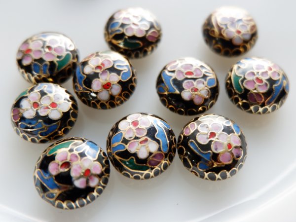 画像2: 最終 チェコヴィンテージ?・Cloisonne クロワゾネ ビーズ【A】1個 (2)