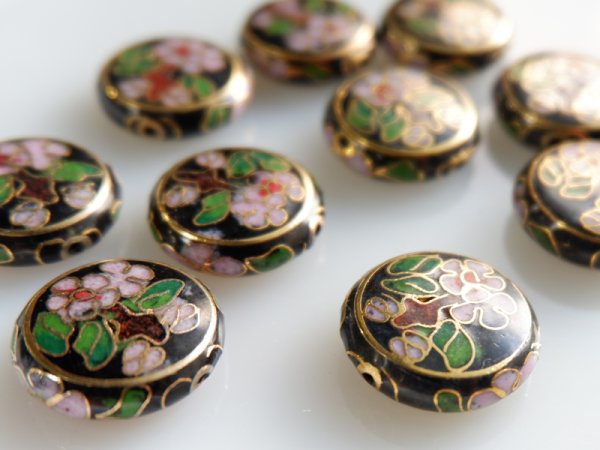 画像1: チェコヴィンテージ？・Cloisonne クロワゾネ　ビーズ【B】1個 (1)