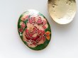画像2: ジャパンヴィンテージ・Cloisonne クロワゾネ　カメオ【グリーン40×30ミリ】1個　有線七宝 (2)