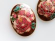 画像1: ジャパンヴィンテージ・Cloisonne クロワゾネ　カメオ【ブラウン40×30ミリ】1個　有線七宝 (1)