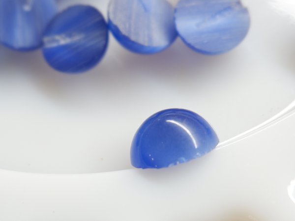 画像4: ヴィンテージルーサイト系カボション・ムーングロウ【ラウンド15ミリ・ブルー】 2個 (4)