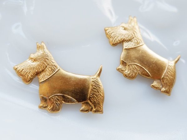 画像2: ヴィンテージのテリアのスタンピング【小】1個 (2)