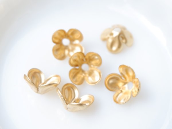 画像2: USA真鍮製ビーズキャップ　【N】　2個 (2)