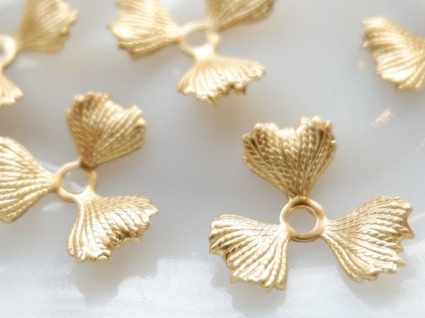 画像2: USA真鍮製　スタッカブルフラワーパーツ【トリプル・フリンジ】4個 (2)