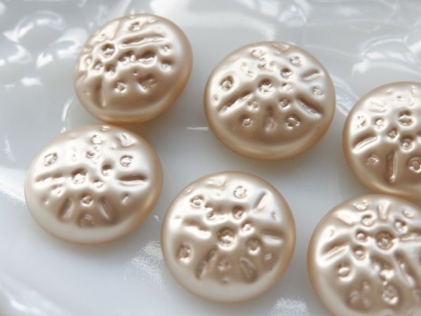 画像2: 日本製　ガラス芯バロックパールカボション【つや消しB柄】 (2)