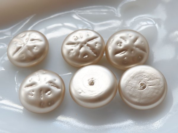 画像5: 日本製　ガラス芯バロックパールカボション【つや消しA柄】 (5)