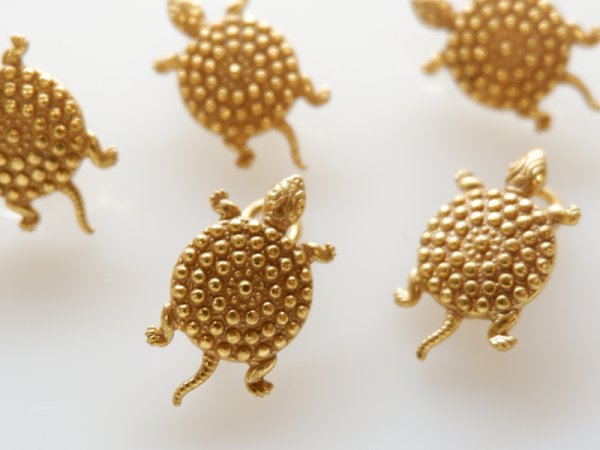 画像4: ミリアムハスケル・デッドストック　刻印あり　タートル（亀）ネックレスフック　1個 (4)