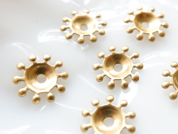 画像2: USA　真鍮製スタッカブル・フラワーパーツ【ピコット】　4個 (2)