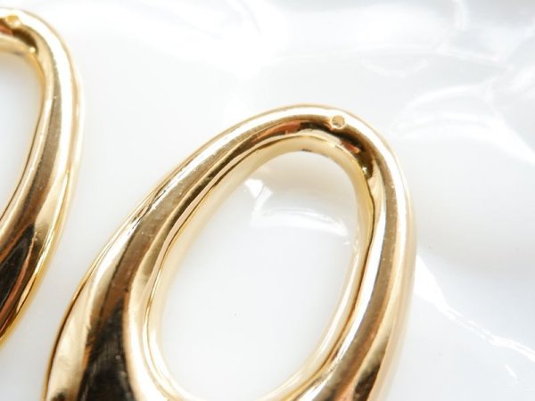 画像4: ヴィンテージ・ゴールド・オープン・ドロップ45ミリ　2個 (4)