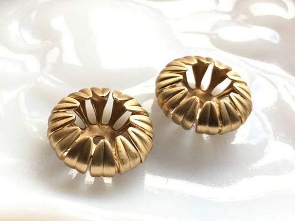 画像3: USA真鍮製　スタッカブルフラワーパーツ　【内巻きフラワー】2個　22ミリ (3)