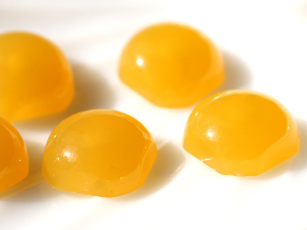 画像5: ジャパンヴィンテージ　ルーサイトのカボション　【こはく色・オクタゴン18ミリ】2個 (5)