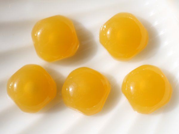 画像4: ジャパンヴィンテージ　ルーサイトのカボション　【こはく色・オクタゴン18ミリ】2個 (4)